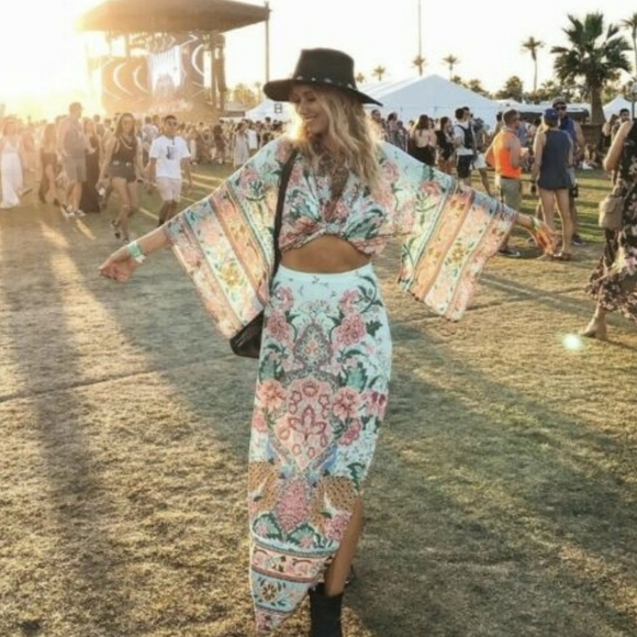 NWOT Lotus Kimono Top in Peacock - Picture 2 of 11